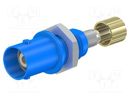 Connector: socket; BNC; blue; Connection: screwed,crimped
