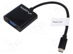 Adapter cable; USB 3.1; USB C plug,VGA female; nickel plated