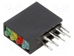 LED; in housing; red,blue,green,yellow; 1.8mm; No.of diodes: 4