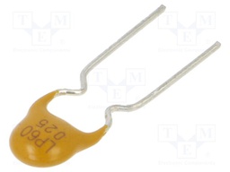 Fuse: PTC polymer; 250mA; Imax: 40A; THT; Iswitch.max: 1.25A