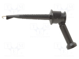 Clip-on probe; hook type; 5A; 60VDC; black; 2mm; 30VAC