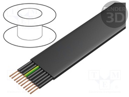 Wire; NEO-Flach,NGFLGOU; 10G1,5mm2; unshielded; 300/500V; rubber