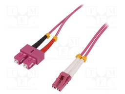 Connector: fiber optic; patchcord; multi mode duplex (MM); LC,SC