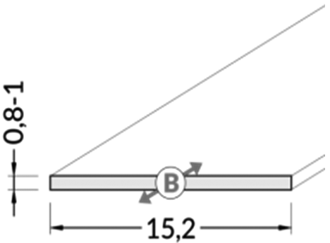 Cover for LED profiles; white; 1m; Kind of shutter: B; slide
