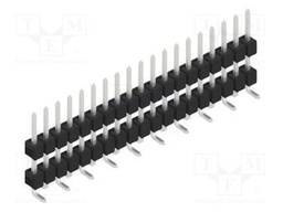 Connector: pin strips; pin header; male; PIN: 19; 2.54mm; SMT; 1x19