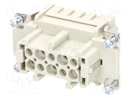 Connector: rectangular; female; Han E HMC; PIN: 10; size 10B; 500V