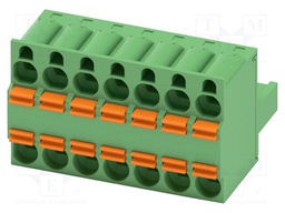 PCB TWIN plug, nominal cross section: 2.5 mm2, color: green,
