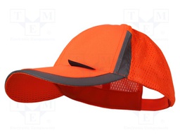 High-visibility cap; adjustable,vented; Size: 56÷61mm; orange