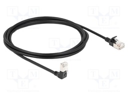 Patch cord; S/FTP; Cat: 6a; RJ45 plug,RJ45 down angled plug; 2m