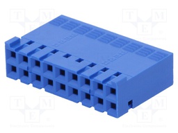 Plug; wire-board; female; DUBOX; 2.54mm; PIN: 18; w/o contacts