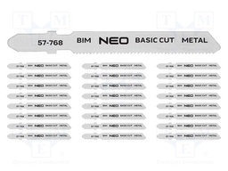 Hacksaw blade-set; metal,jigsaw; 21teeth/inch; 75mm; 25pcs.