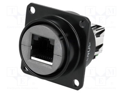Coupler; RJ45; RJF; PIN: 8; Cat: 5e; unshielded; Layout: 8p8c; IP67