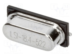Resonator: quartz; 18.432MHz; ±30ppm; 18pF; SMD; HC49SM