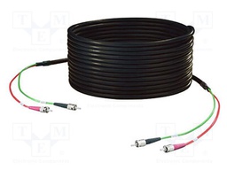 Fiber patch cord; OM2; ST/UPC,both sides; 10m; 50/125um; PUR; IP20