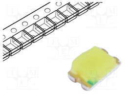 LED; SMD; 0805; white cold; 600mcd; 7000(typ)K; 130°; 20mA; 2.8÷3.6V