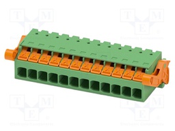 PCB connector, nominal cross section: 2.5 mm2, color: green,
