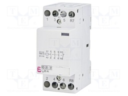 Contactor: 4-pole installation; 25A; 24VAC,24VDC; NC + NO x3