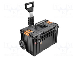 Chest; tool case; with wheels; 585x460x765mm