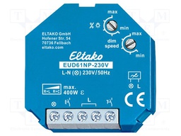 Dimmer; plaster embedded; 230VAC; intelligent house; 400W