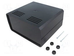 Enclosure: with panel; X: 160mm; Y: 180mm; Z: 85mm; ABS; black