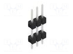 Connector: pin strips; pin header; male; PIN: 3; 2.54mm; THT; 1x3