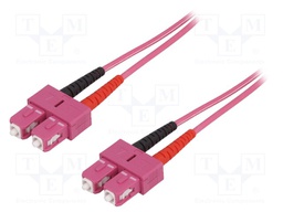 Connector: fiber optic; patchcord; multi mode duplex (MM); male