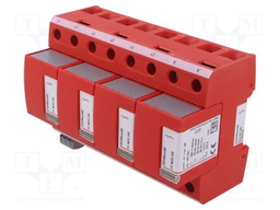 Surge arrestor; Type 1+2; In 8/20us: 25kA; for DIN rail mounting