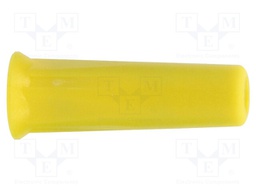Socket; 4mm banana; 36A; yellow; nickel plated; soldered; -20÷80°C