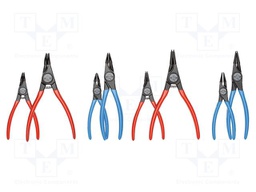 Kit: pliers; for circlip; 8pcs.