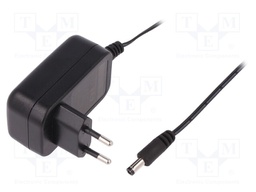 Power supply: switched-mode; 12VDC; 1A; Out: 5,5/2,1; 12W; Plug: EU