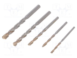 Tool accessories: drill set; Application: concrete; Pcs: 5