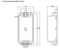 Power supply: switched-mode; modular; 65W; 24VDC; 87x52x29.5mm