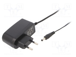 Power supply: switched-mode; constant voltage; 9VDC; 1A; 9W; plug