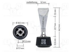 Tip; chisel; 12mm; longlife; for soldering station