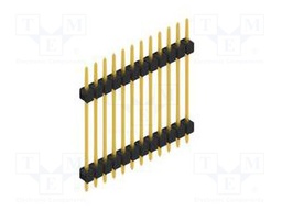 Connector: pin strips; pin header; male; PIN: 12; 2.54mm; THT; 1x12