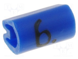 Markers for cables and wires; Label symbol: 6; 1.5÷2mm; PVC; blue