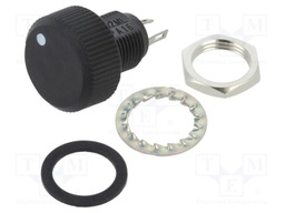 Potentiometer: shaft; single turn; 1kΩ; ±20%; 250mW; logarithmic