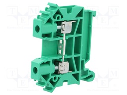 Splice terminal: rail; 0.5÷6mm2; ways: 1; terminals: 2; green; TS35