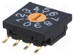 Encoding switch; DEC/BCD; Pos: 10; SMT; DC load @R: 0.1A/5VDC