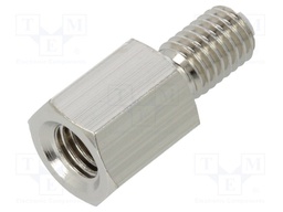 Screwed spacer sleeve; Int.thread: M8; 15mm; Ext.thread: M8; brass