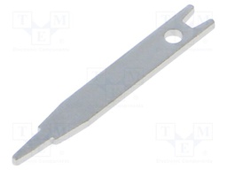 Terminal: flat; 2.8mm; 0.8mm; male; THT; brass; tinned; straight