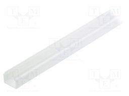 Cover for LED profiles; white; 1m; V: E7; push-in