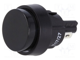 Switch: push-button; Pos: 2; SPST-NO; 4A/250VAC; black; Body: black