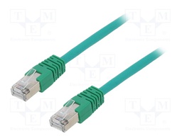 Patch cord; F/UTP; 5e; stranded; CCA; PVC; green; Len: 2m; 26AWG