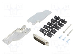 D-Sub; PIN: 25; plug; male; shielded,stamped and formed contacts