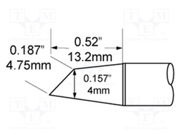 Tip; hoof; 4mm; 421°C; for soldering station