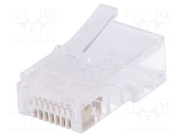 Plug; RJ45; PIN: 8; unshielded; gold-plated; Layout: 8p4c; crimped