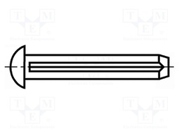 Rivet pin; BN: 688; L.rivet: 4mm; Rivet diam: 2mm