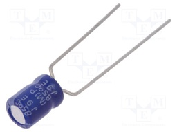 Capacitor: electrolytic; THT; 47uF; 16VDC; Ų5x7mm; Pitch:5mm; ±20%