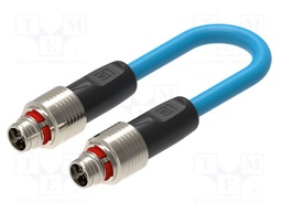 Cable: for sensors/automation; M12; PIN: 8; 1m; 50VAC; 0.5A; IP67